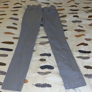 Blue and white pants